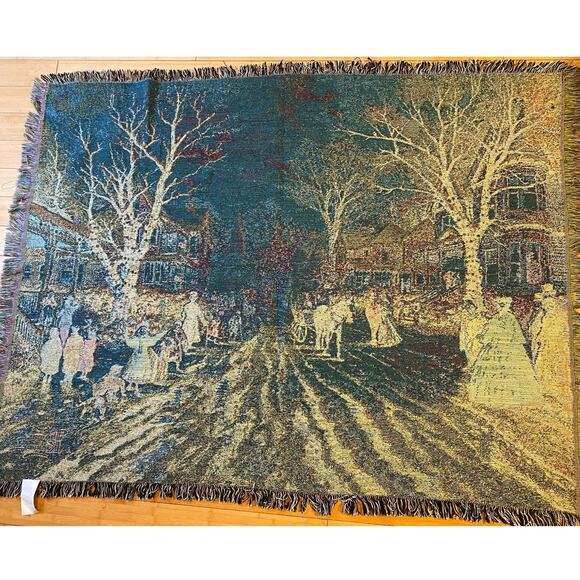 Thomas Kinkade Throw. A‎ Victorian Christmas Carol 50x60 - Picture 7 of 7